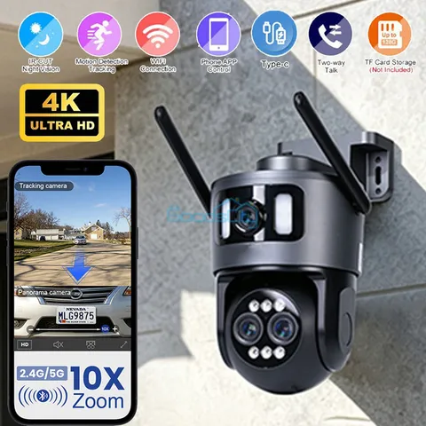 Wireless Smart Camera 10X Zoom 5G WiFi IP Security Camera System Outdoor Home