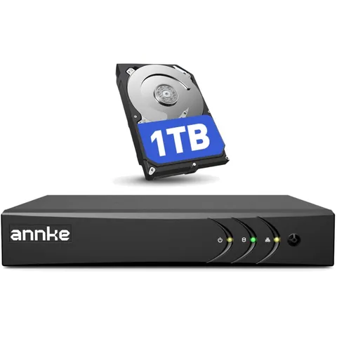 Hybrid 5-in-1 Surveillance DVR - 8CH + 1TB Storage, AI Detection for Safe Homes