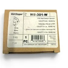 WattStopper WS-301-W PIR Wall Switch Occupancy Sensor 120/277VAC White - New