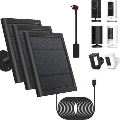3 Pack - Solar Panel for Security Camera Spotlight Cam Plus/Pro(Battery) Stick u