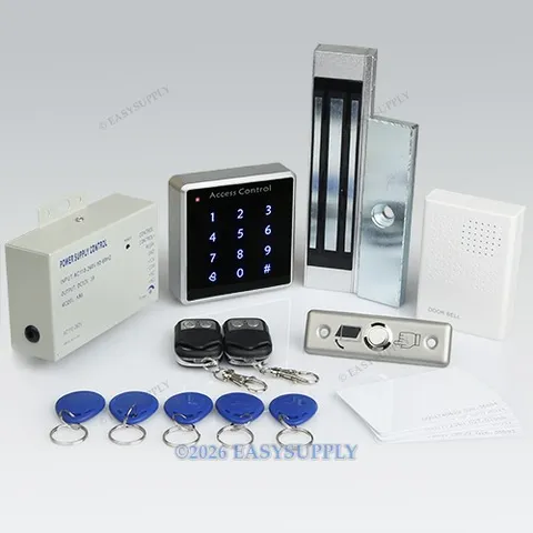 Remote Controlled RFID Door Access Control System +180kg Magnetic Lock+ Doorbell