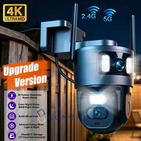 2.4G/5G Camaras De Seguridad Wifi Interior Inalambrica Vision Nocturna y Audio