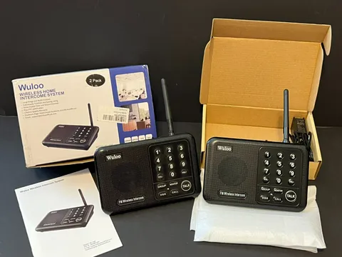 Wuloo Wireless Home Intercom Room-to-Room System (2 Pack) Model WL666, Black