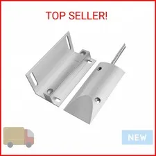 WESUA Magnetic Switch Alarm Sensor Overhead Garage Door Contacts with L Bracket