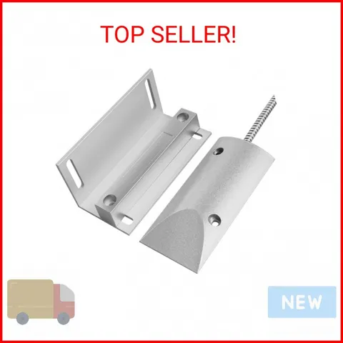 WESUA Magnetic Switch Alarm Sensor Overhead Garage Door Contacts with L Bracket
