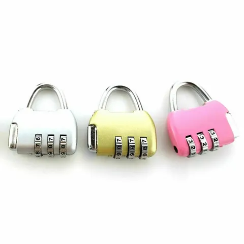 Travel Luggage Padlock Mini 3 Digit Combination Suitcase Security Cable Lock D