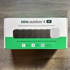 Blink Security Cameras 6 Camera Set Outdoor 4 XR with Sync Module HD Wireless