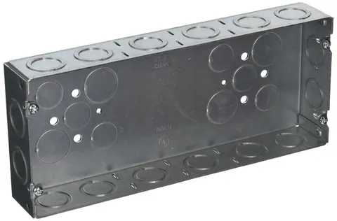 RACO 953 (4) Gang 1-5/8-Inch Deep Welded Electrical Box 4-Gang, Gray 