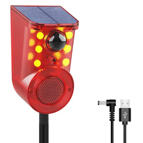 Solar Outdoor Motion Sensor Alarm 3 Working Mode Motion Activated Alarm 120dB...