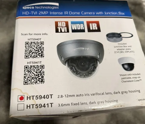 Speco Technologies HD-TVI 2MP Intense IR Dome Camera W Junction Box