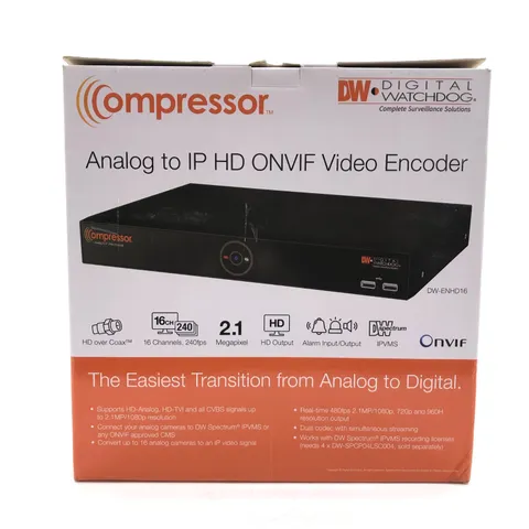 NEW Digital Watchdog DW-ENHD16 16-Channel Analog-to-IP HD ONVIF Video Encoder
