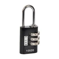 Kasp K10520BLAD Aluminum Combination Lock 20mm Black