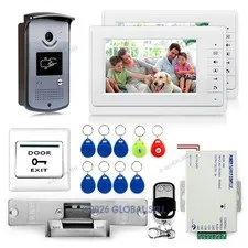 Wired 7" Video Door Phone Entry System 700TVL IR Camera RFID Unlock Remote