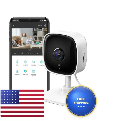 TP-Link Tapo C100 1080P Indoor Security Camera Baby Monitor Dog Camera Alexa