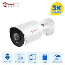 Anpviz 6MP PoE Bullet Security Camera Outdoor Color Night Vision Human Vehicle