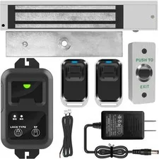 Wireless Remote Control W/ 600Lbs Electromagnetic Lock System Door Entry Shop