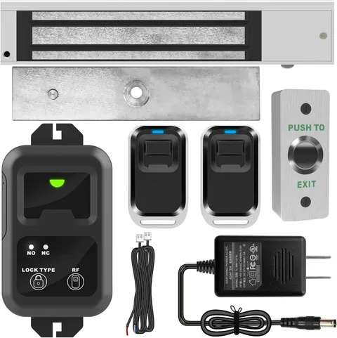 Wireless Remote Control W/ 600Lbs Electromagnetic Lock System Door Entry Shop
