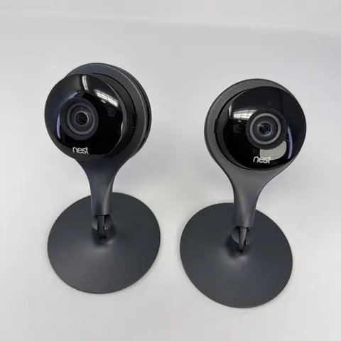 Google Nest Cam Indoor Security Camera A0005 1st Gen W/Stand - No Cord Lot Of 2