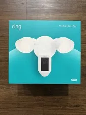 Ring Floodlight Cam Wired Plus Motion-Activated Camera 1080p White -NEW/SEALED-