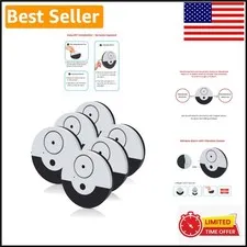 Battery-Powered Window Alarm Set - 130dB Siren, Vibration Sensors, 6 Black Units