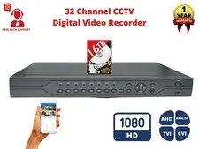 Evertech 32 Channel 16TB H.265 DVR AHD TVI CVI CVBS Security Camera Recorder