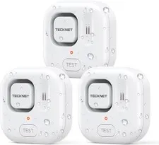 TECKNET Water Leak Detectors for Home, 120dB Water Sensor Alarm Leak Detector, I