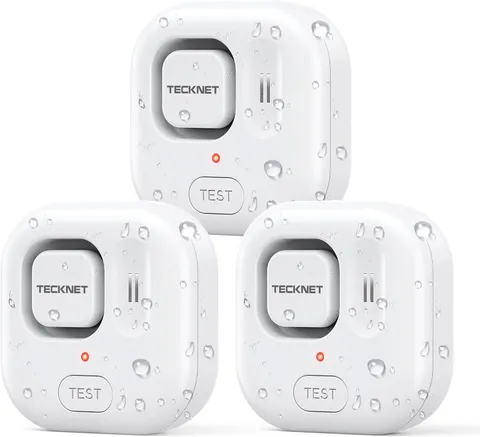 TECKNET Water Leak Detectors for Home, 120dB Water Sensor Alarm Leak Detector, I