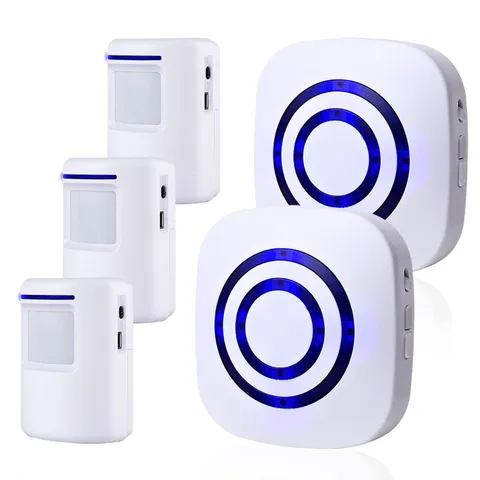 Motion Sensor Alarm Wireless Driveway Alert 2 Receiver 3 PIR Sensors - Protect