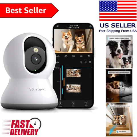 5G 2K Pet Camera with 360° PTZ & Night Vision for Ultimate Pet Monitoring