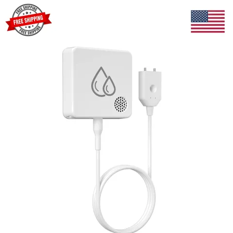 Water Leak Detector for Home, 95dB Water Alarm, 1m Probe, Hub Add-On | One pr...