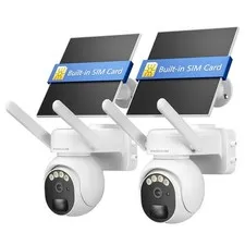 4G LTE Cellular Security Camera Outdoor, Free Cloud Storage, Off Grid Securit...