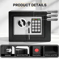 Small Safe Box, 0.3 Cuft Home Safe with Fireproof Waterproof Bag for College ...