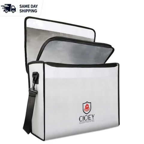 Secure Travel with Fireproof Document Bag - Lightweight Thermal Insulation XS