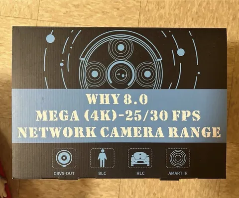 Mega WHY 8.0 4K 8CH IP NVR Kit 4 Cameras Indoor/Outdoor H.264 6TB