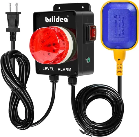 Briidea Indoor/Outdoor High Water Alarm with 110dB Loud Alarm, Large LED Indicat