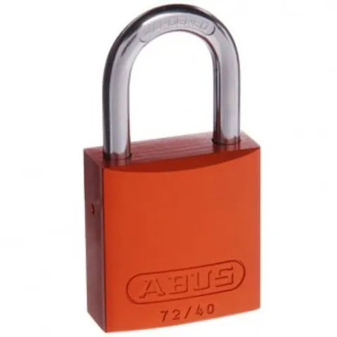 ABUS PADLOCK 40mm-Anodized Aluminium Body Padlocks -Free Post-7240ORG