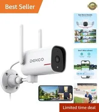 IoT-Ready 2K Outdoor Camera - 180° View, Color Night Vision & Voice Control