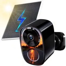 realhide 2026 Upgraded 2K Wireless Medium, Black-Camera with Solar Panel