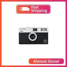 Kodak EKTAR H35 Half Frame Film Camera (Black, Bundle with 24exp Film)