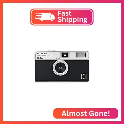Kodak EKTAR H35 Half Frame Film Camera (Black, Bundle with 24exp Film)