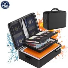 5200°F Fireproof Document Organizer Lock Safe 15x11x4.1 inch Water-Resistant ...