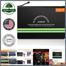 Compact Fireproof Bag with Aluminum Lining for Documents and Cash Protection