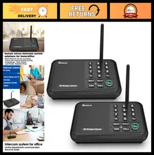 Wireless Intercom System for Home & Office - 5280ft Range, 10 Channels, 2-Way Au
