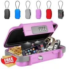 BKNOOU Portable Safe Box Waterproof Combination Lock Travel Beach