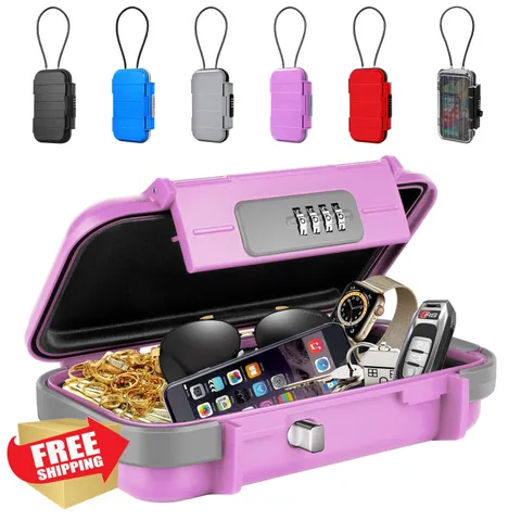 BKNOOU Portable Safe Box Waterproof Combination Lock Travel Beach