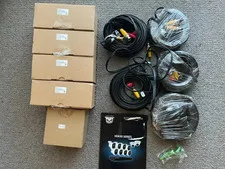 4 Night Owl Wired bullet HD Cameras CM-PTHD30W and 1 Dome CM-HDA30w + 5 Wires