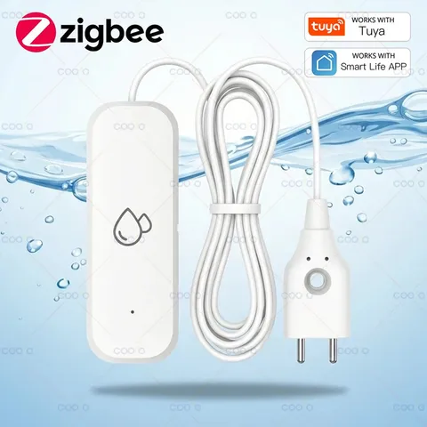 Tuya Zigbee 3.0 Leakage Alarm Detector Water Leak Sensor Overflow Flood App Remo