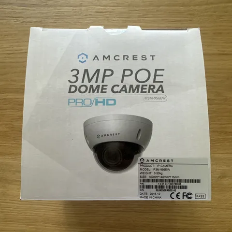 Amcrest ProHD Outdoor 3 Megapixel POE Vandal Dome IP Security Camera IP3M-956EW