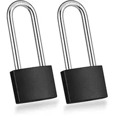 2 Pack Covered Padlocks with Key, Size: 1-9/16 in.
