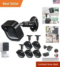 360° Adjustable Blink Camera Mounts 5 Pack with Sync Module Outlet Mount - Black